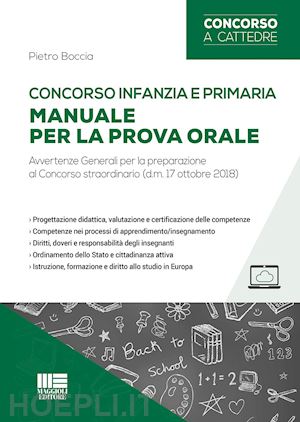 Concorso Infanzia E Primaria. Manuale Per La Prova Orale. Boccia