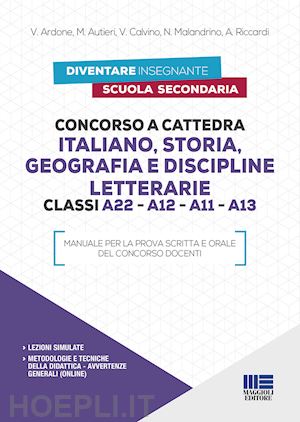 ardone v.; autieri m.; calvino v. - italiano, storia, geografia e discipline letterarie - classi a22, a12, a11, a13