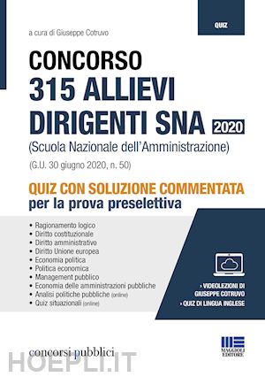 Concorso 315 Allievi Dirigenti Sna 2020 (Scuola Nazionale Dell ...