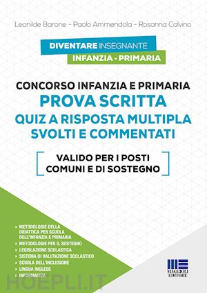 barone leonilde; ammendola paolo; calvino rosanna - concorso infanzia e primaria - prova scritta.