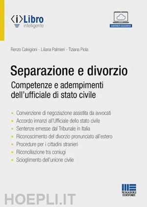 calvigioni renzo; palmieri liliana; piola tiziana - separazione e divorzio