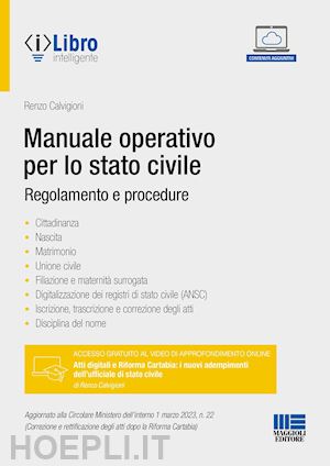 calvigioni renzo - manuale operativo per lo stato civile