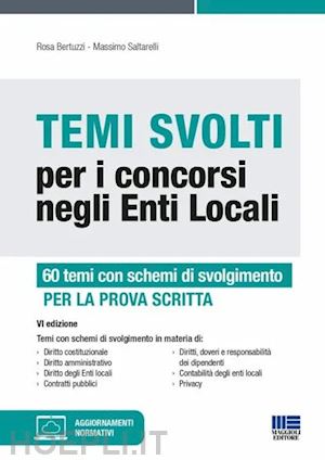 bertuzzi rosa; saltarelli massimo - temi svolti per i concorsi negli enti locali