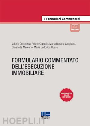 colandrea valerio; coppola adolfo; maria rosaria giugliano; elmelinda mercurio; - formulario commentato dell'esecuzione immobiliare