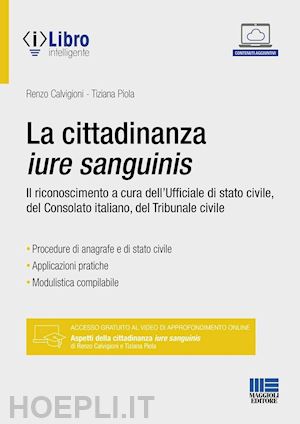 calvigioni renzo; piola tiziana - cittadinanza iure sanguinis