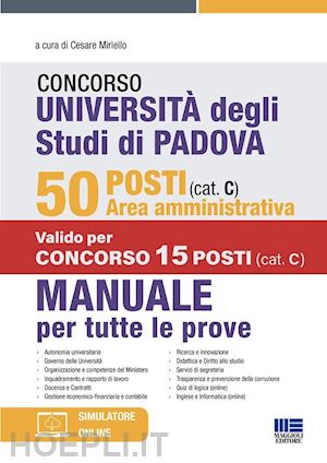 miriello c. (curatore) - concorso universita' degli studi di padova. 50 posti area amministrativa (cat. c