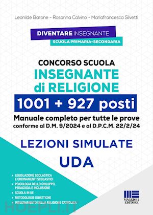 barone leonilde; calvino rosanna; salvetti maria francesca - concorso scuola insegnante di religione. 6428 posti. manuale completo per tutte