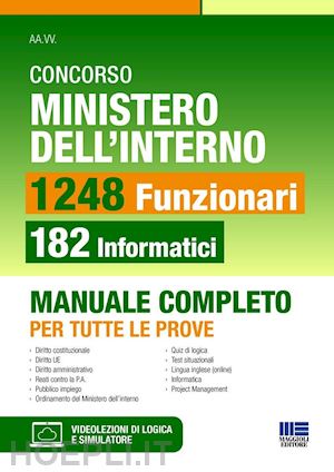 tramontano luigi; cotruvo giuseppe; fazio sabrina - concorso ministero dell'interno - 1248 funzionari - 182 funzionari informatici