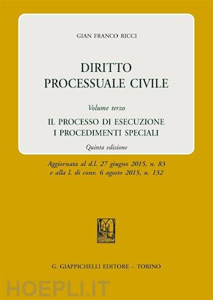 ricci g. franco - diritto processuale civile