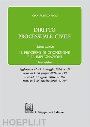 ricci g. franco - diritto processuale civile