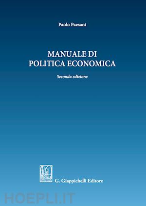 paesani paolo - manuale di politica economica