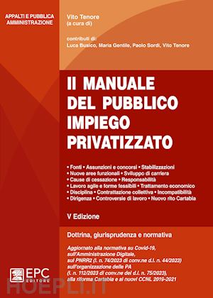 tenore vito (curatore) - il manuale del pubblico impiego privatizzato