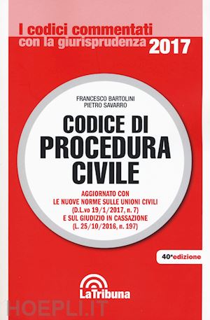 bartolini f. (curatore); savarro p. (curatore) - codice di procedura civile