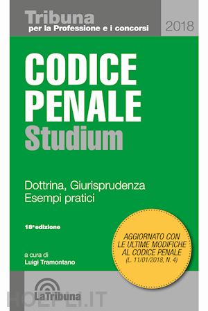 tramontano luigi (curatore) - codice penale - studium