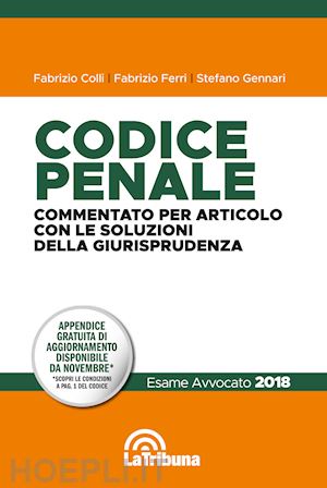 colli f.; ferri f.; gennari s. - codice penale