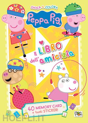 aa.vv. - il libro dell'amicizia. peppa pig. gioca & colora. con adesivi. ediz. a colori