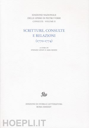 verri pietro - scritture, consulte, relazioni (1770 - 1774)