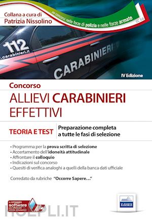 nissolino p.(curatore) - concorso allievi carabinieri effettivi
