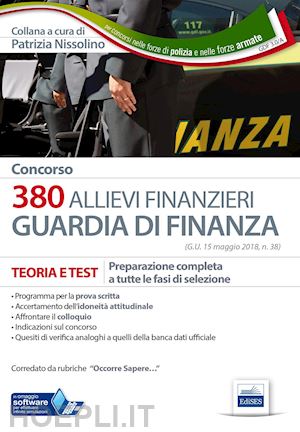nissolino p. - concorso 380 allievi finanzieri nella guardia di finanza