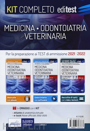 aa.vv. - editest - kit completo - medicina odontoiatria veterinaria