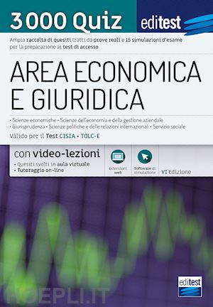 aa.vv. - editest. area economica e giuridica. 3000 quiz. ampia raccolta di quesiti tratti