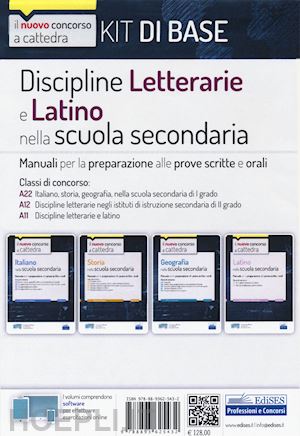 aa.vv. - discipline letterarie e latino nella - kit 4 voll. - classi a22, a12, a11