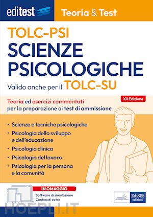 aa.vv. - editest - tolc-psi scienze psicologiche - teoria & test