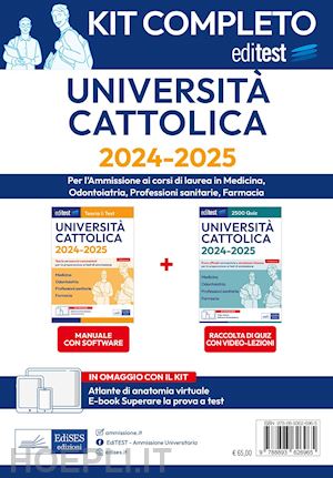 aa.vv. - editest - kit completo - universita' cattolica - 2024-2025