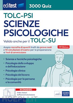 Editest - Tolc-Psi - Scienze Psicologiche - 3000 Quiz - Aa.Vv