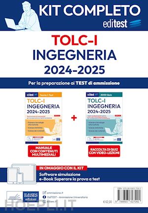 Editest - Tolc-I Ingegneria 2024-2025 - Kit Completo (Teoria & Test + 3000  Quiz) - Aa.Vv.