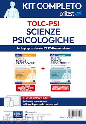 Editest - Tolc Psi Scienze Psicologiche - Kit Completo - Aa.Vv.