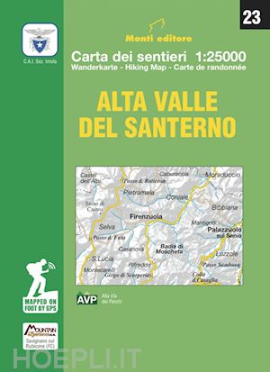 monti raffaele - alta valle del santerno - carta dei sentieri 1:25000