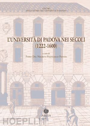 del negro p. (curatore); piovan f. (curatore) - universita' di padova nei secoli (1222-1600). documenti di storia dell'ateneo (l