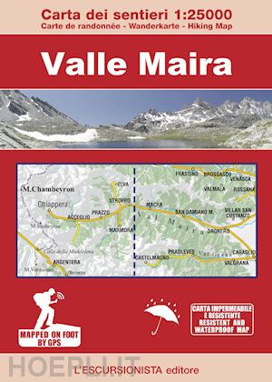 botte renato - valle maira 1:25000. carta dei sentieri-carte de randonee-wanderkarte-hiking map