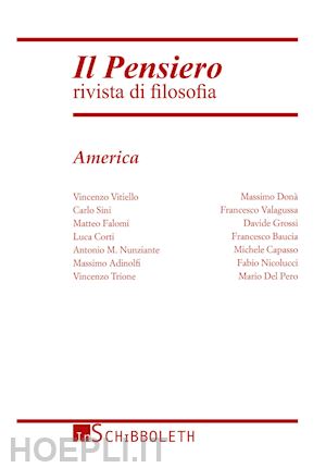  - il pensiero. rivista di filosofia (2015). vol. 54: america