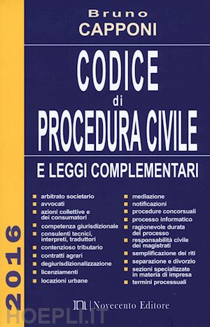 capponi bruno - codice di procedura civile e leggi complementari