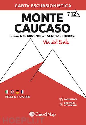aa.vv. - monte caucaso carta escursionistica foglio 712 scala 1:25.000