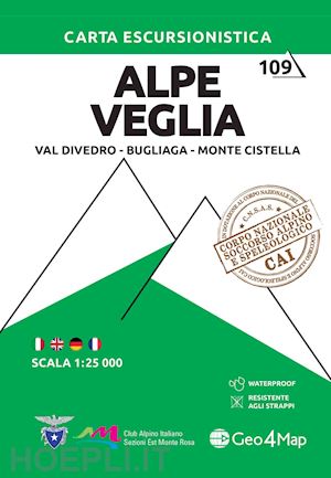 aa.vv. - alpe veglia, val divedro, bugliaga e monte cistella. - foglio 9