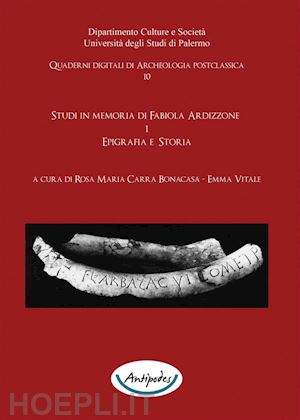 rosa maria carra bonacasa; emma vitale - studi in memoria di fabiola ardizzone. 1. epigrafia e storia