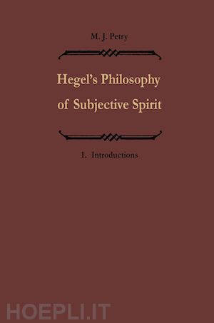 petry michael john (curatore) - hegels philosophie des subjektiven geistes / hegel’s philosophy of subjective spirit