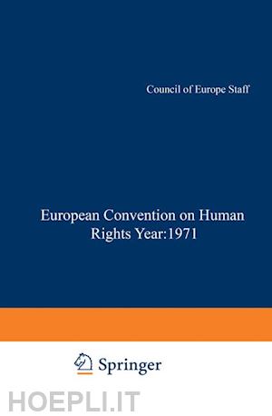 council of europe staff - yearbook of the european convention on human rights / annuaire dela convention europeenne des droits de l’homme