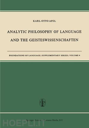apel karl-otto - analytic philosophy of language and the geisteswissenschaften
