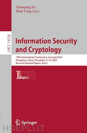 ge chunpeng (curatore); yung moti (curatore) - information security and cryptology