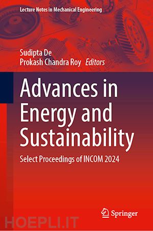 de sudipta (curatore); roy prokash chandra (curatore) - advances in energy and sustainability