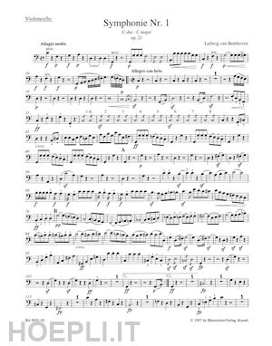 beethoven ludwig van - symphony no. 1 in c major op. 21 - violoncello
