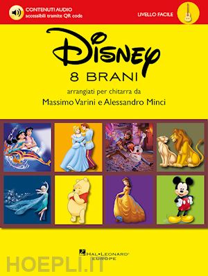 varini massimo; minci alessandro - disney - 8 brani arrangiati per chitarra - livello facile