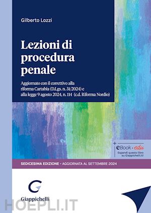 lozzi gilberto - lezioni di procedura penale