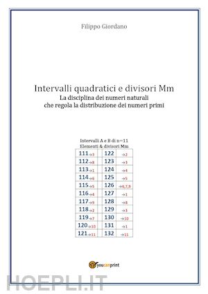 giordano filippo - intervalli quadratici e divisori mm. la disciplina dei numeri naturali che regola la distribuzione dei numeri primi