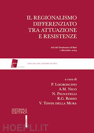 logroscino p. (curatore); nico a. (curatore); pignatelli n. (curatore); rodio r. (curatore); ton - regionalismo differenziato tra attuazione e resistenze