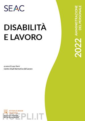 torni luca (curatore); centro studi normativa del lavoro - disabilita' e lavoro